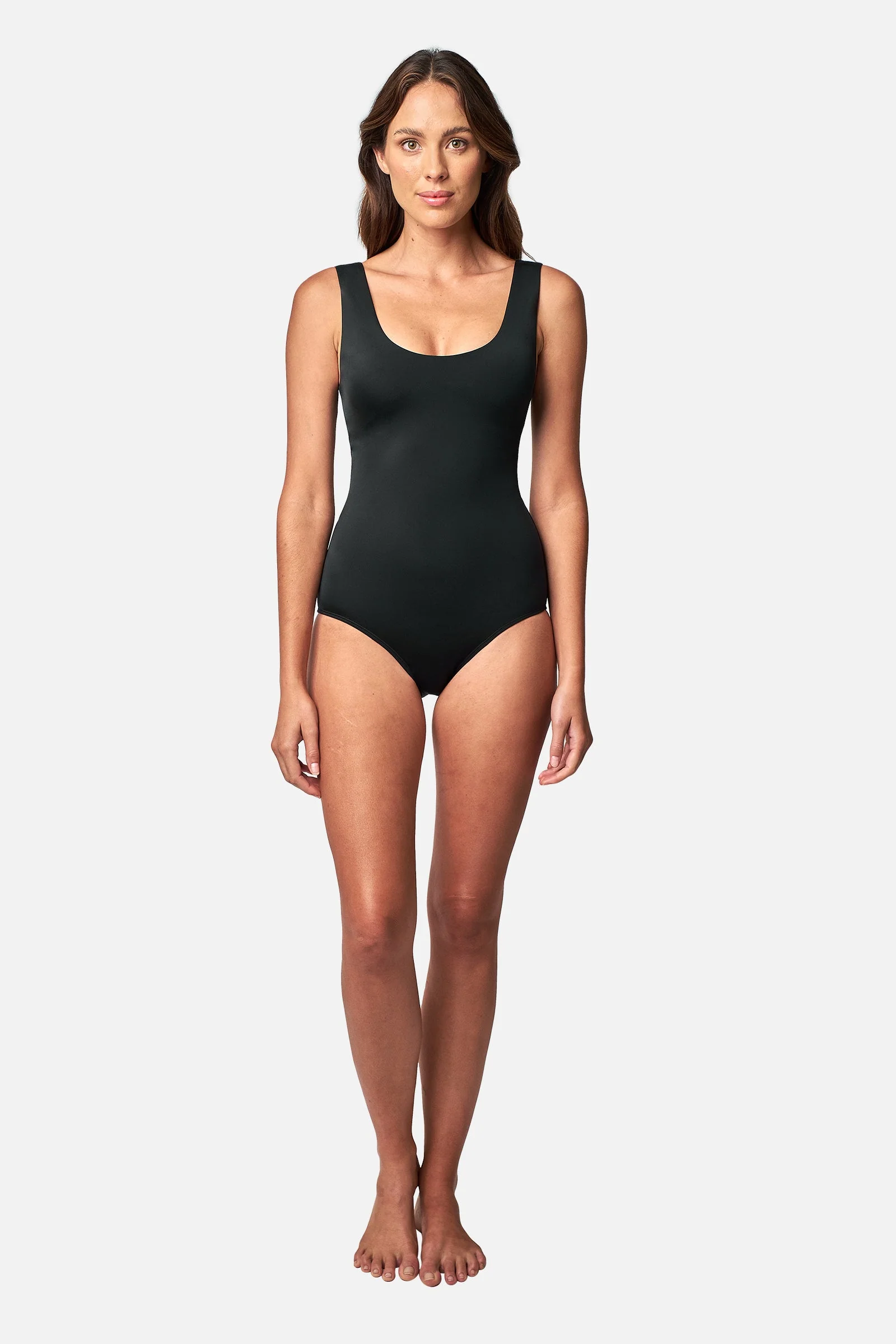 Classic Scoop Neck One Piece BLACK - Image 5