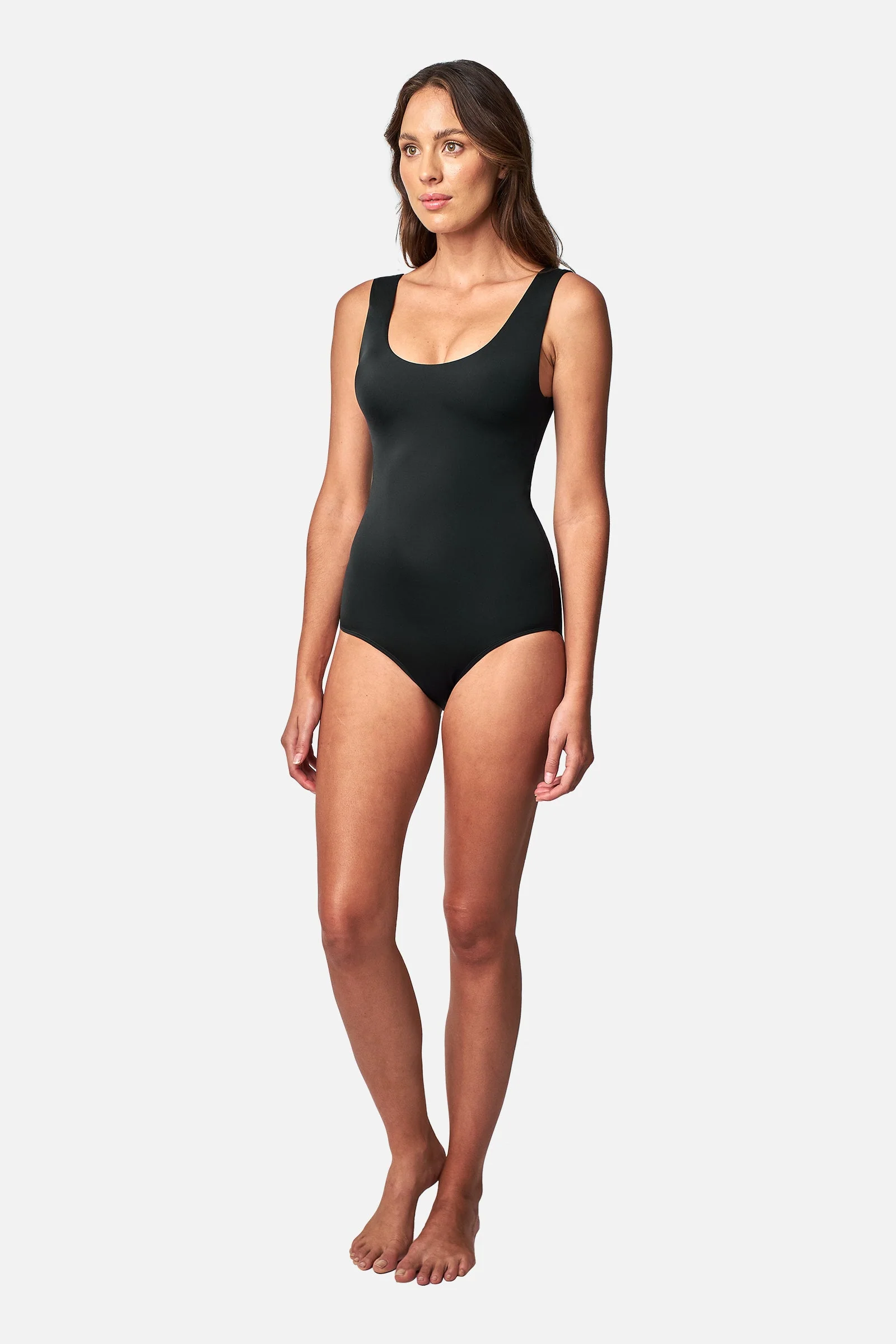 Classic Scoop Neck One Piece BLACK - Image 6