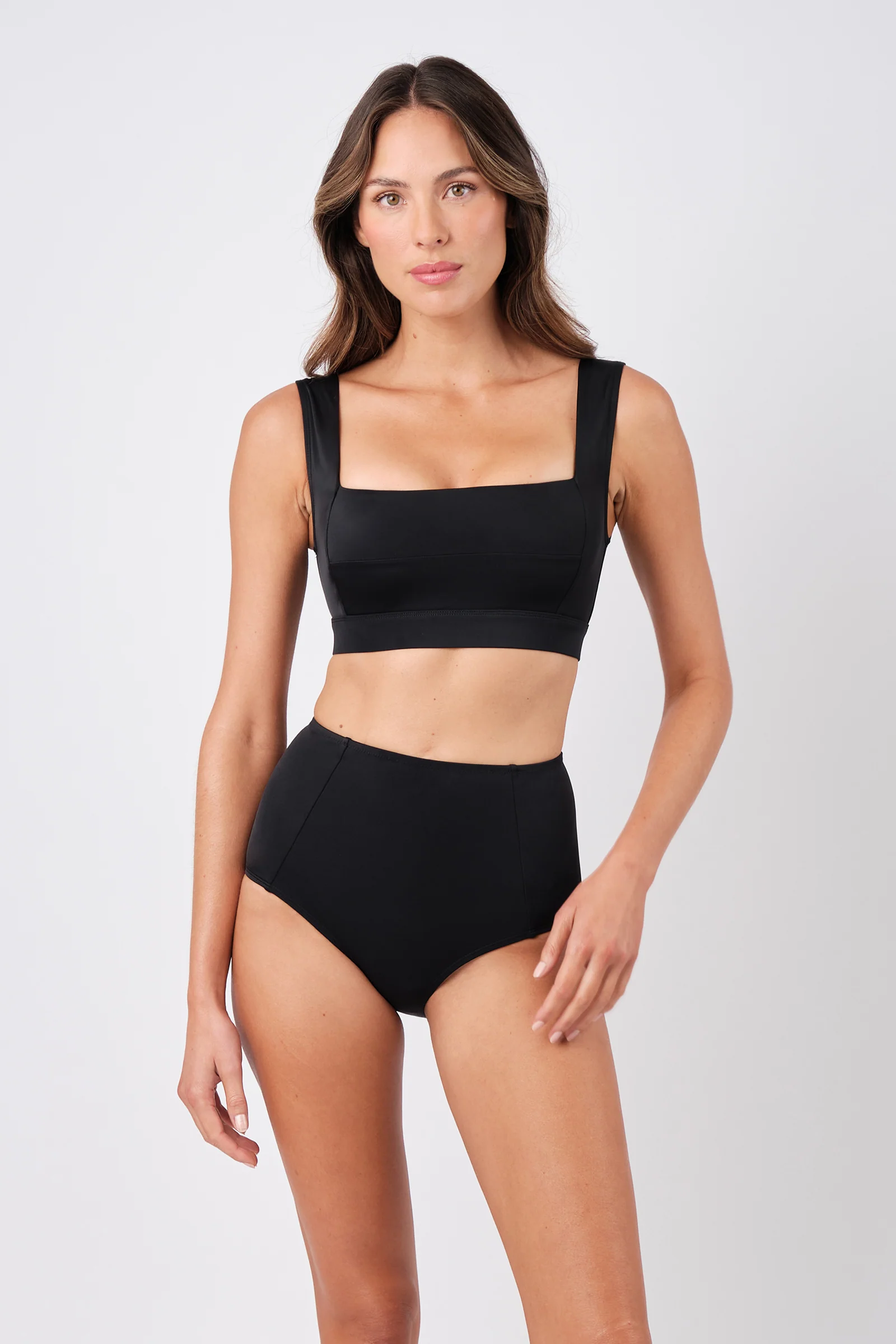 Classic Square Neck Bikini Bralette BLACK - Image 8