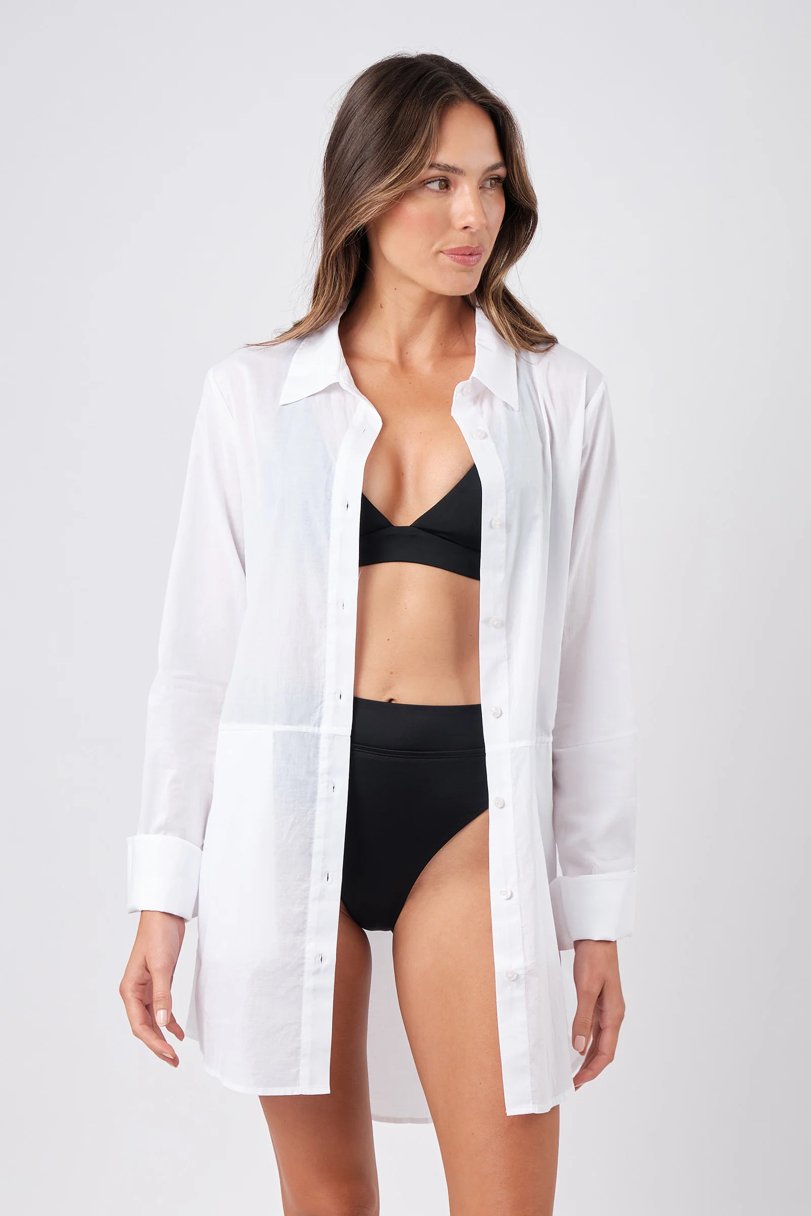 High-Cut High-Waisted Bikini Bottom BLACK - Image 7