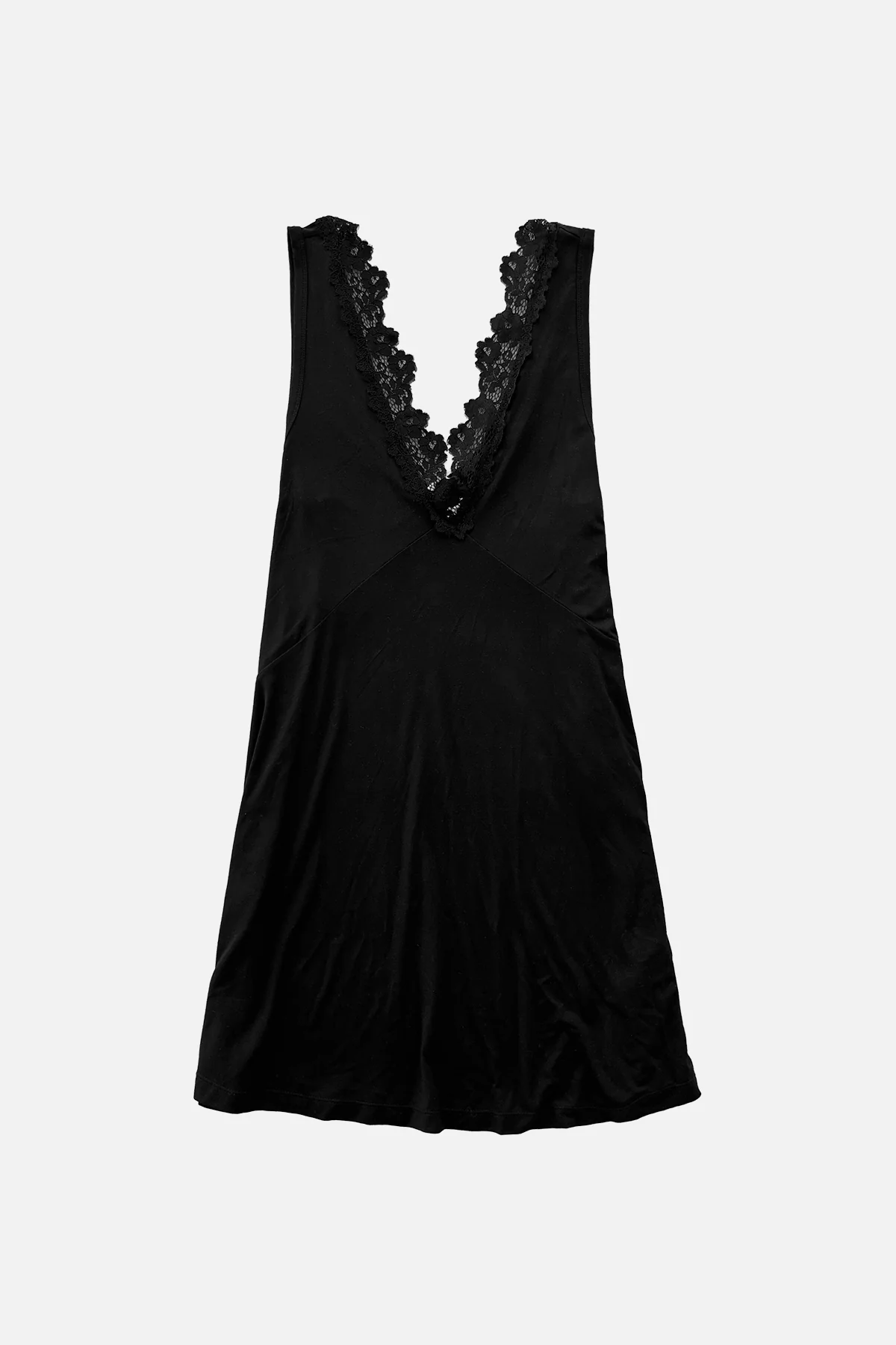 Lace Trim V-Neck Nightie BLACK - Image 8
