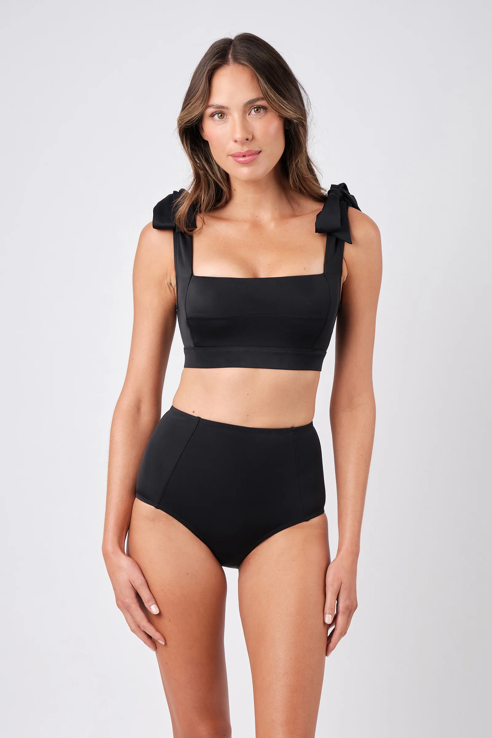 Never Say Never High-Waisted Bikini Bottom BLACK - Image 4