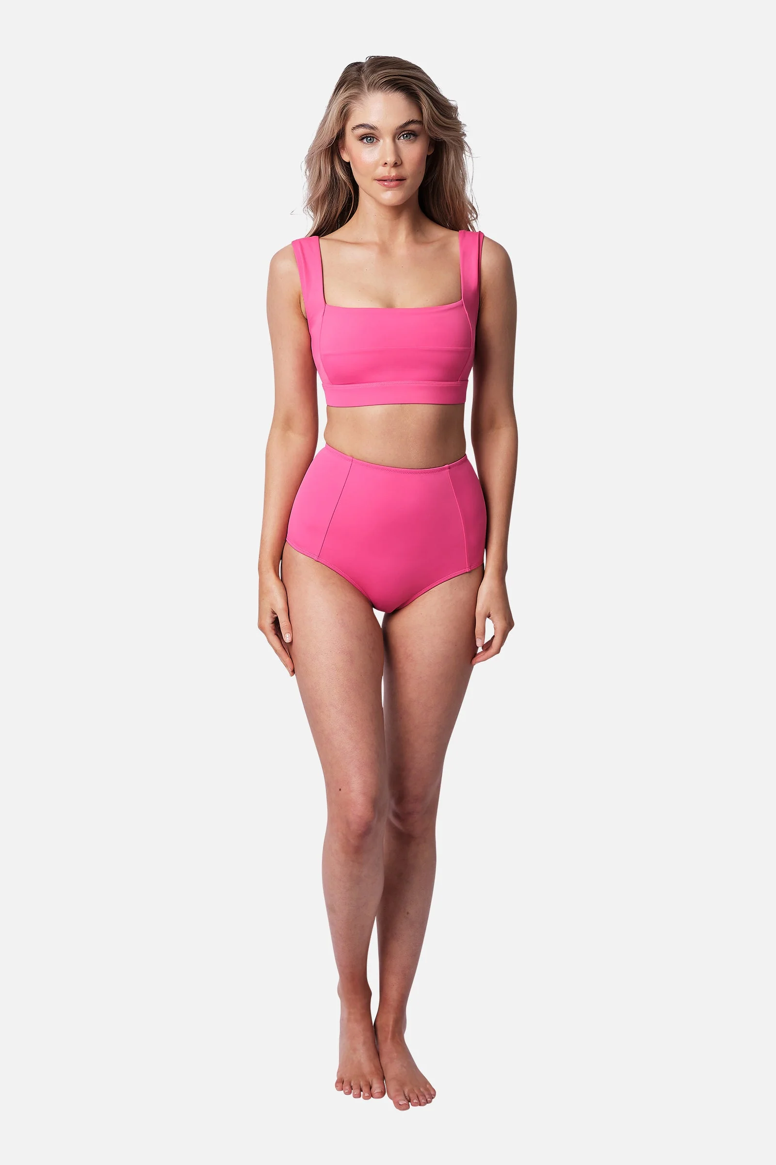 Never Say Never High-Waisted Bikini Bottom PINK - Image 3