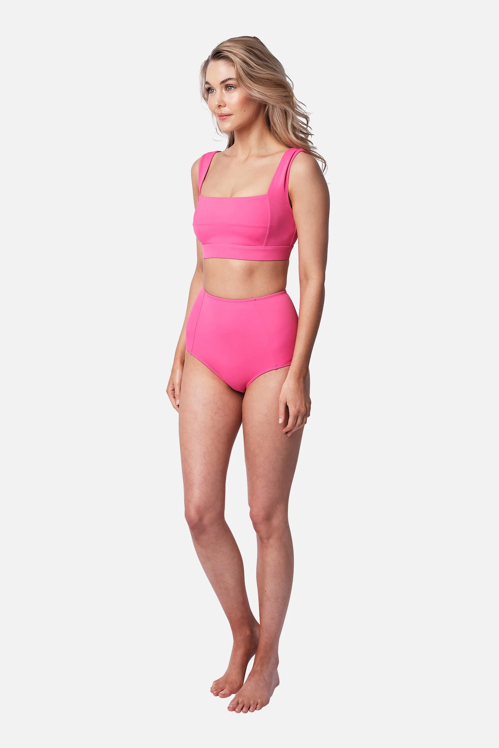 Never Say Never High-Waisted Bikini Bottom PINK - Image 4
