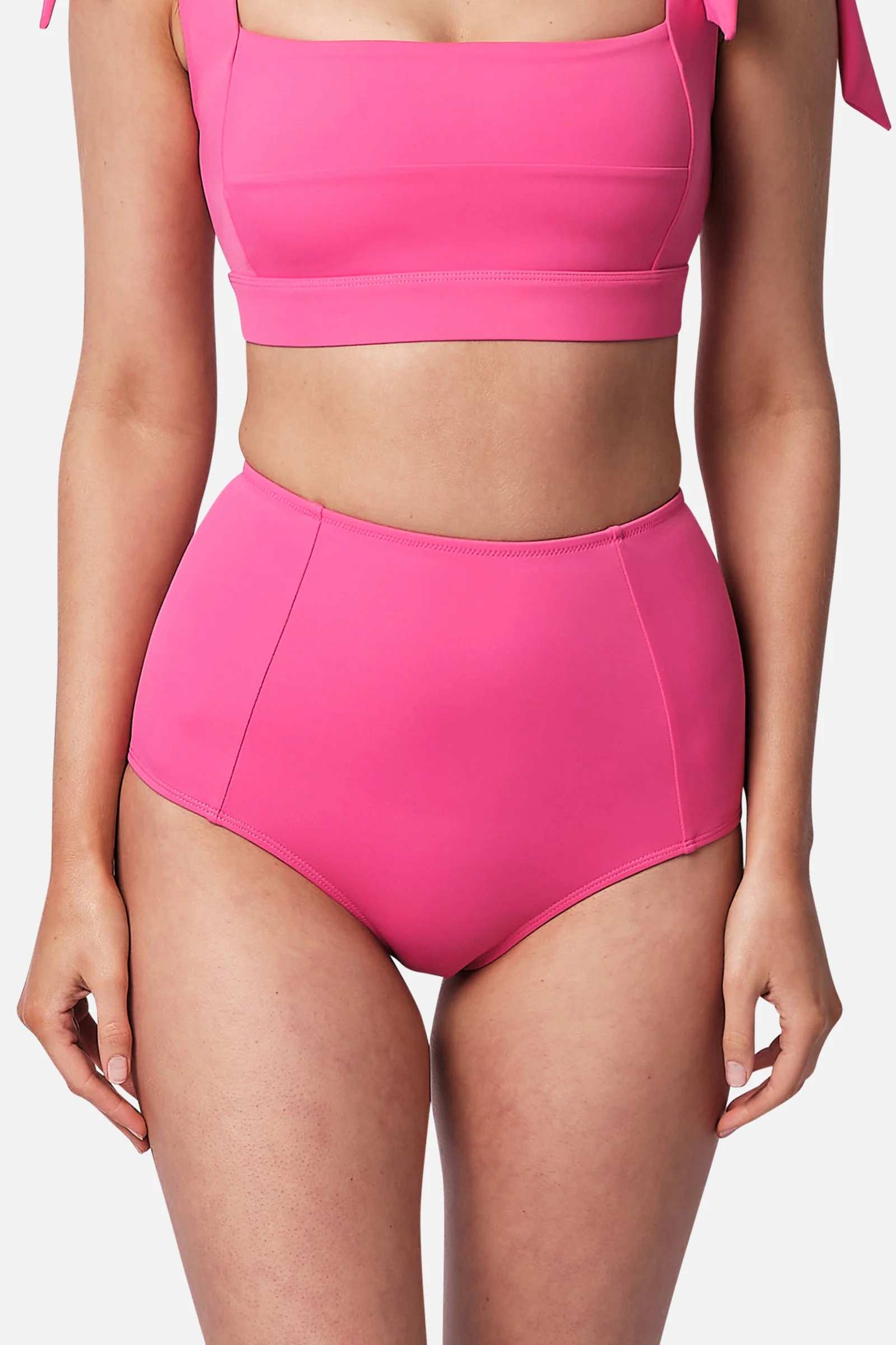 Never Say Never High-Waisted Bikini Bottom PINK - Image 6