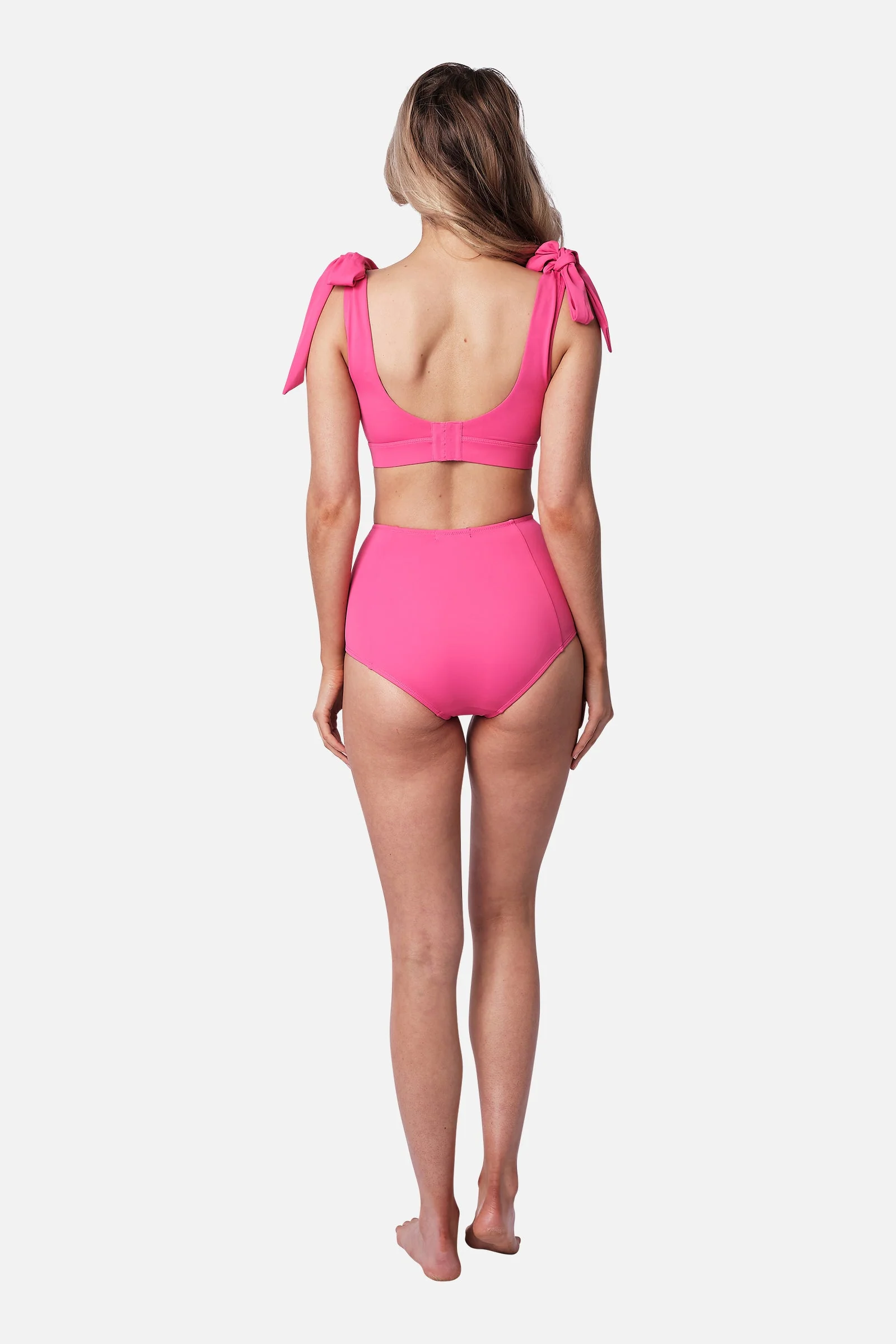 Never Say Never High-Waisted Bikini Bottom PINK - Image 8