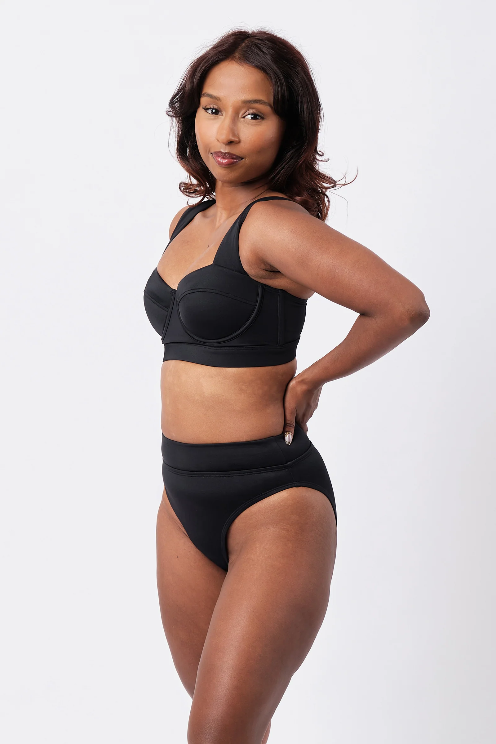 Original Bustier Balconette Bikini Bralette BLACK - Image 5