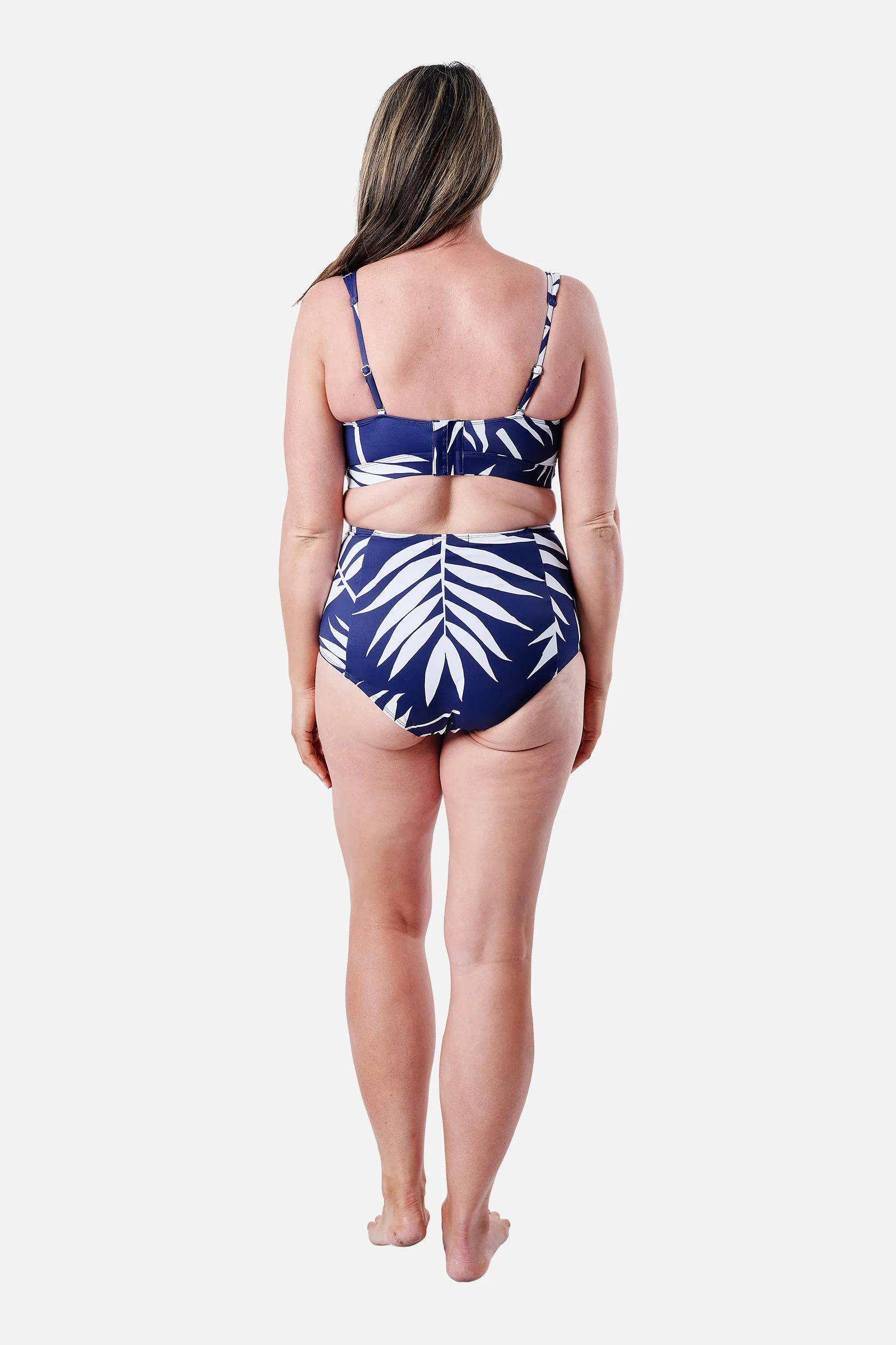 Original Bustier Balconette Bikini Bralette PALM SILHOUETTE NAVY - Image 9