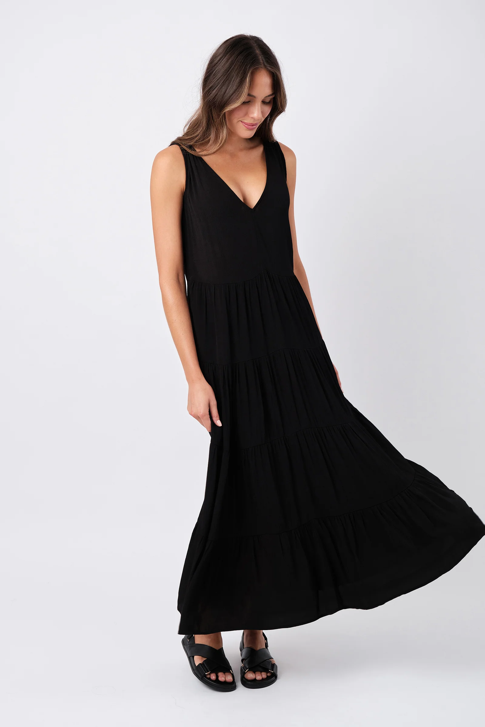 Swing Maxi Dress BLACK - Image 4